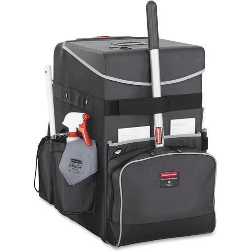 Executive Quick Carts Mobile/Travel Office Cart, Dark Gray, Large